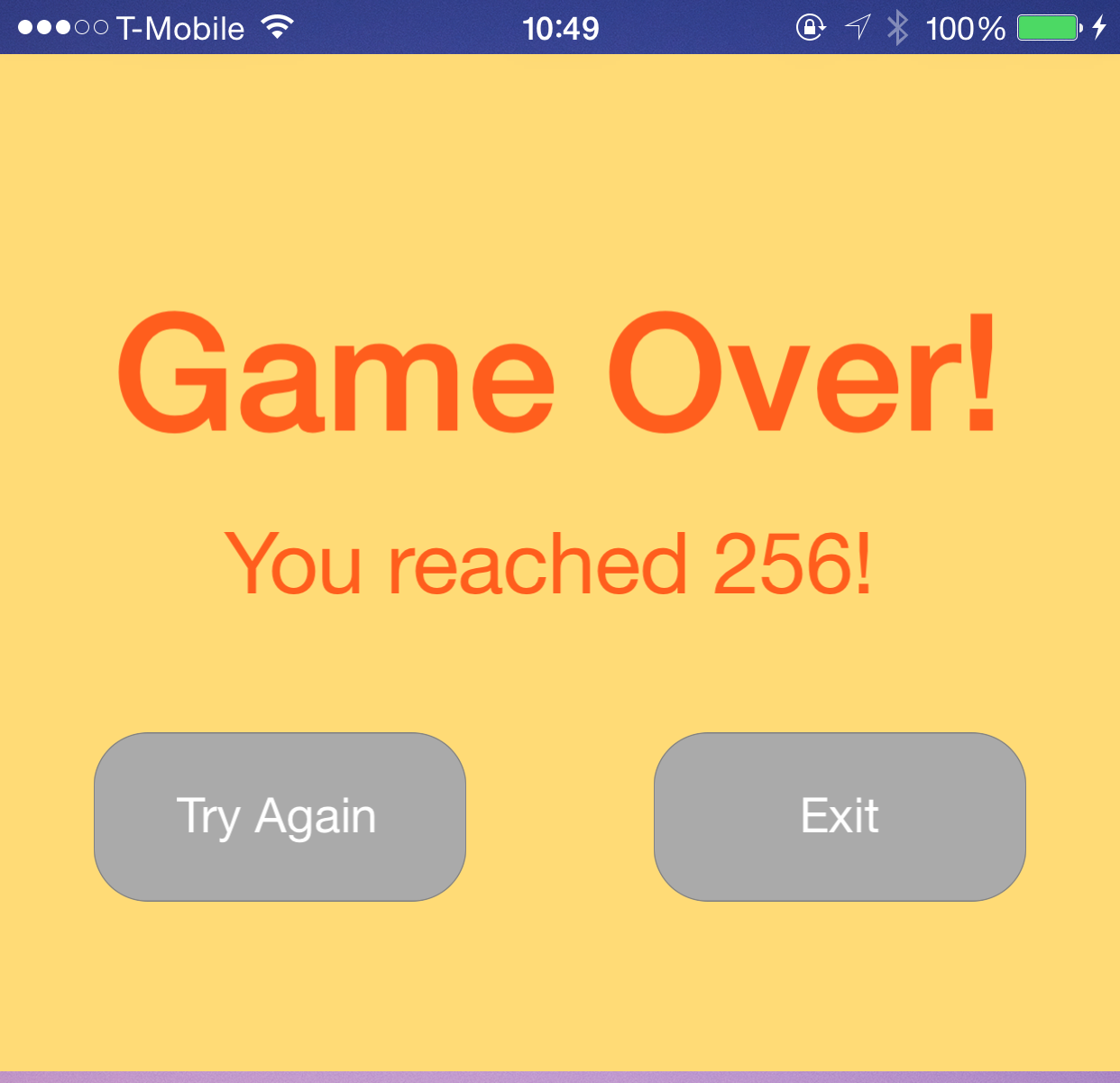 GameOver 2048oard