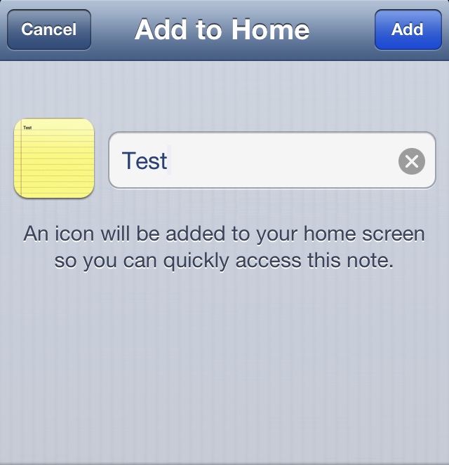NotesTweak Add To Home