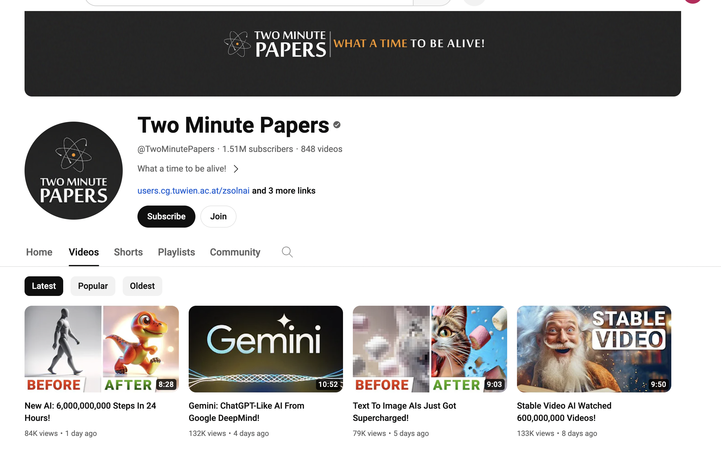 Two Minute Papers | Data Science Youtube Channel