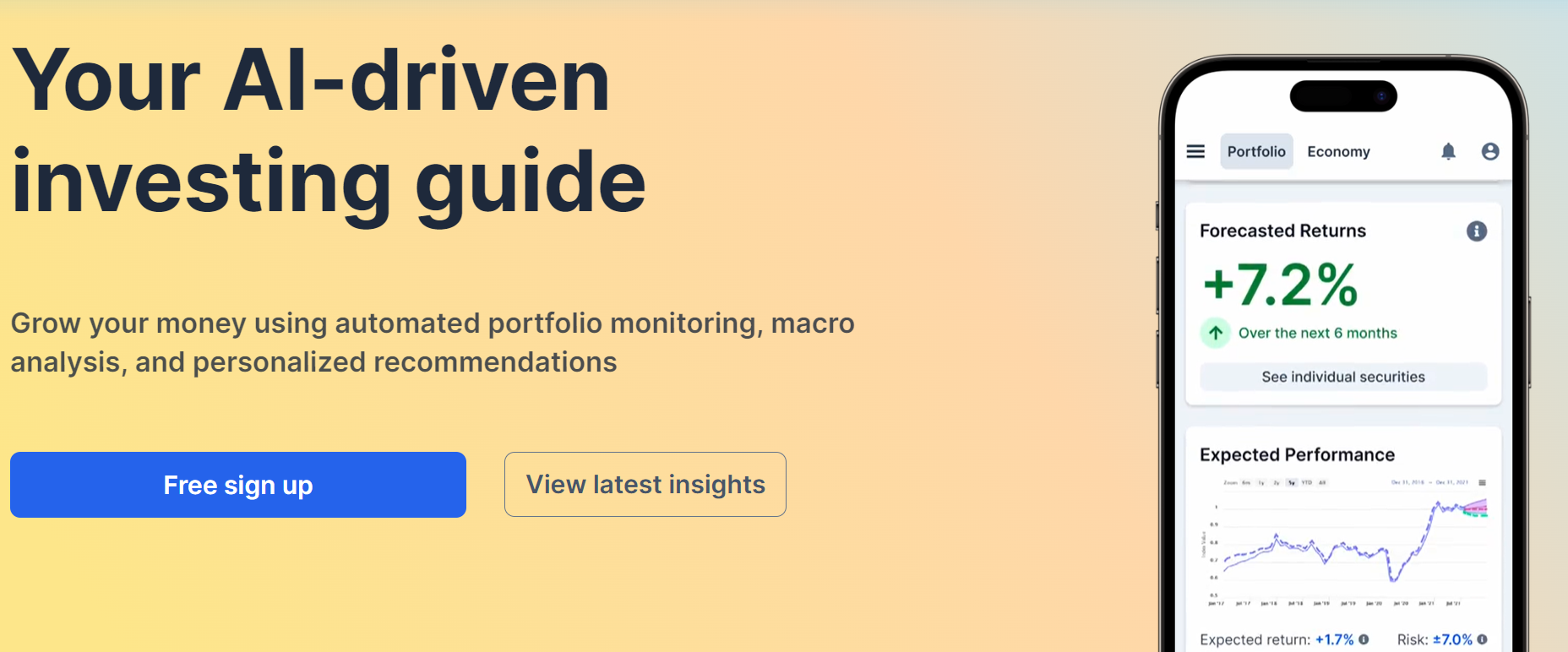 PortfolioPilot uses a combination of AI and machine learning to make recommendations. The tool analyzes the user's portfolio and identifies areas for improvement. | stock 