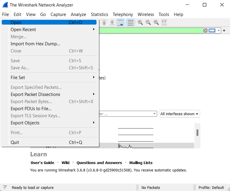 Open capture in Windows