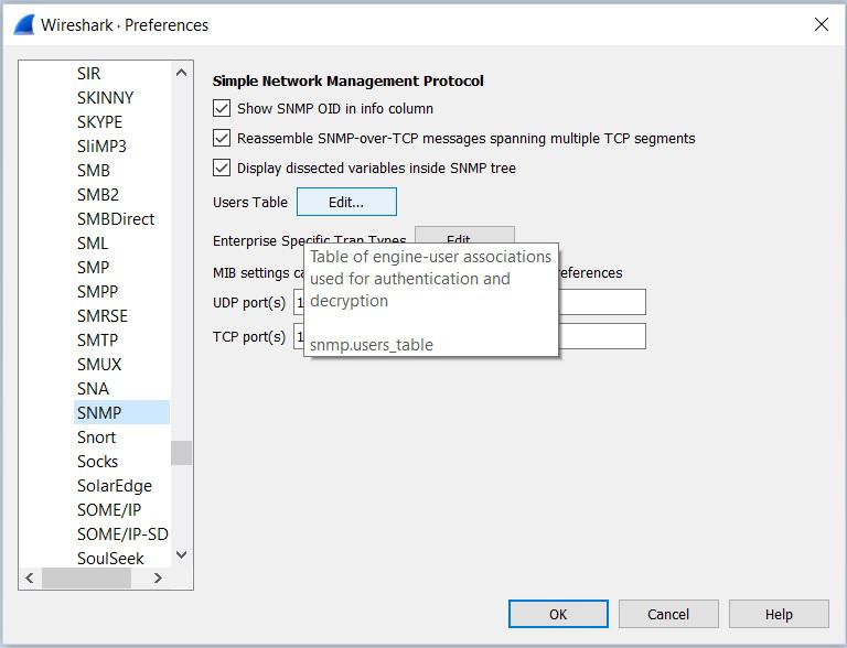 Decryption of SNMP Packets