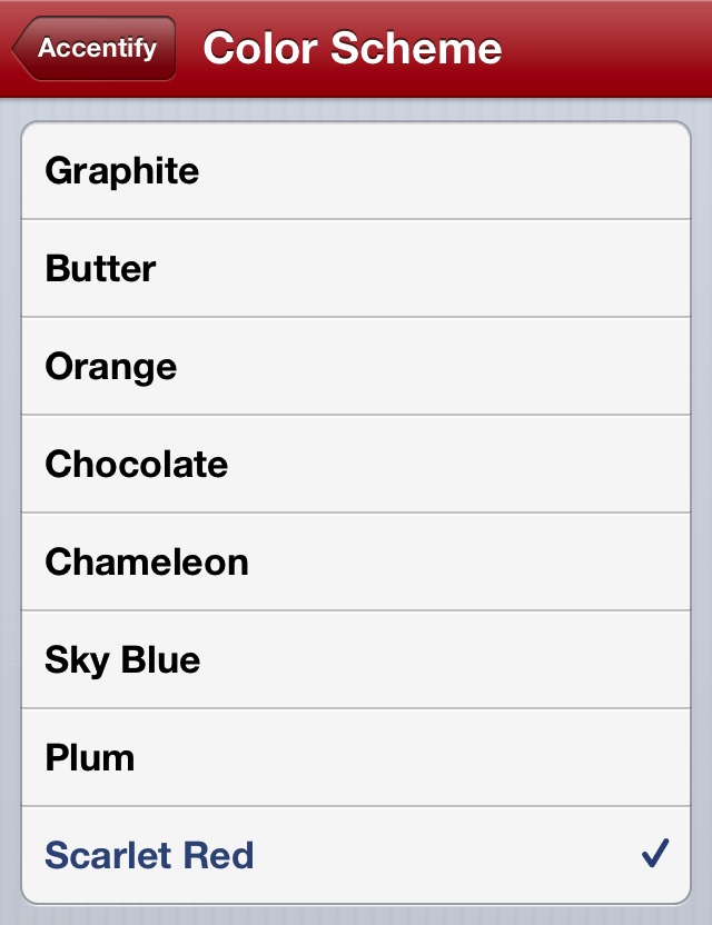 Accentify Color Scheme