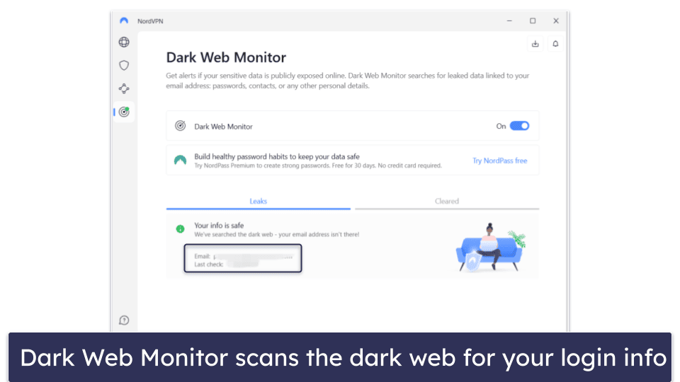 🥈2. NordVPN — Excellent Tor Integration + Strong Security Features