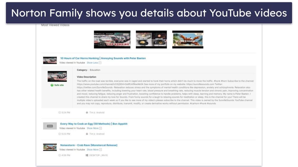 🥈2. Norton Family — Excellent Screen-time Management With App Filtering
