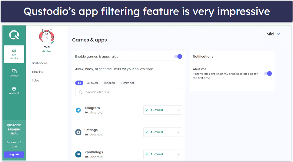 Games &amp; Apps — Qustodio Is Better