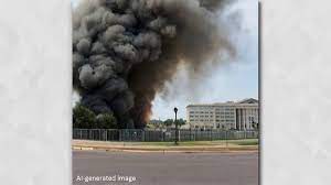 fake image of pentagon blast | AI | AI-generated fake image | drop in US stock market | deep fake