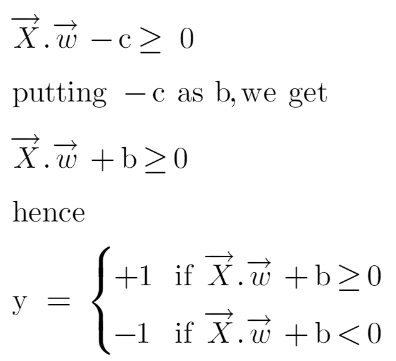 Decision Rule in SVM