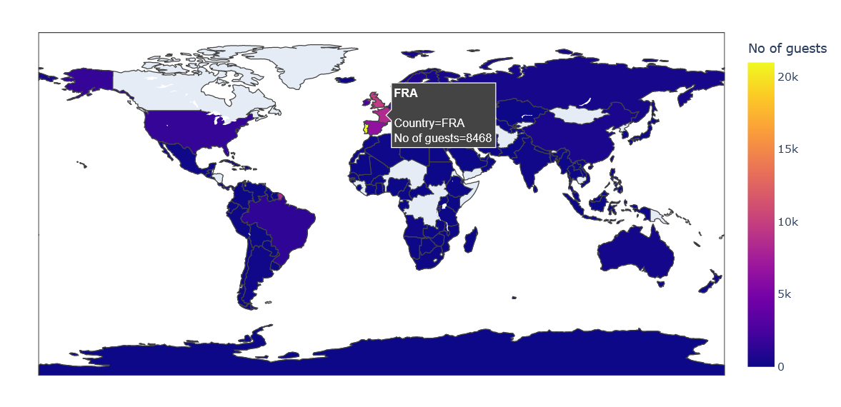 World Map | Hotel Booking Cancellation