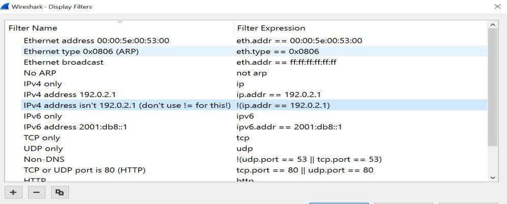 Display filters