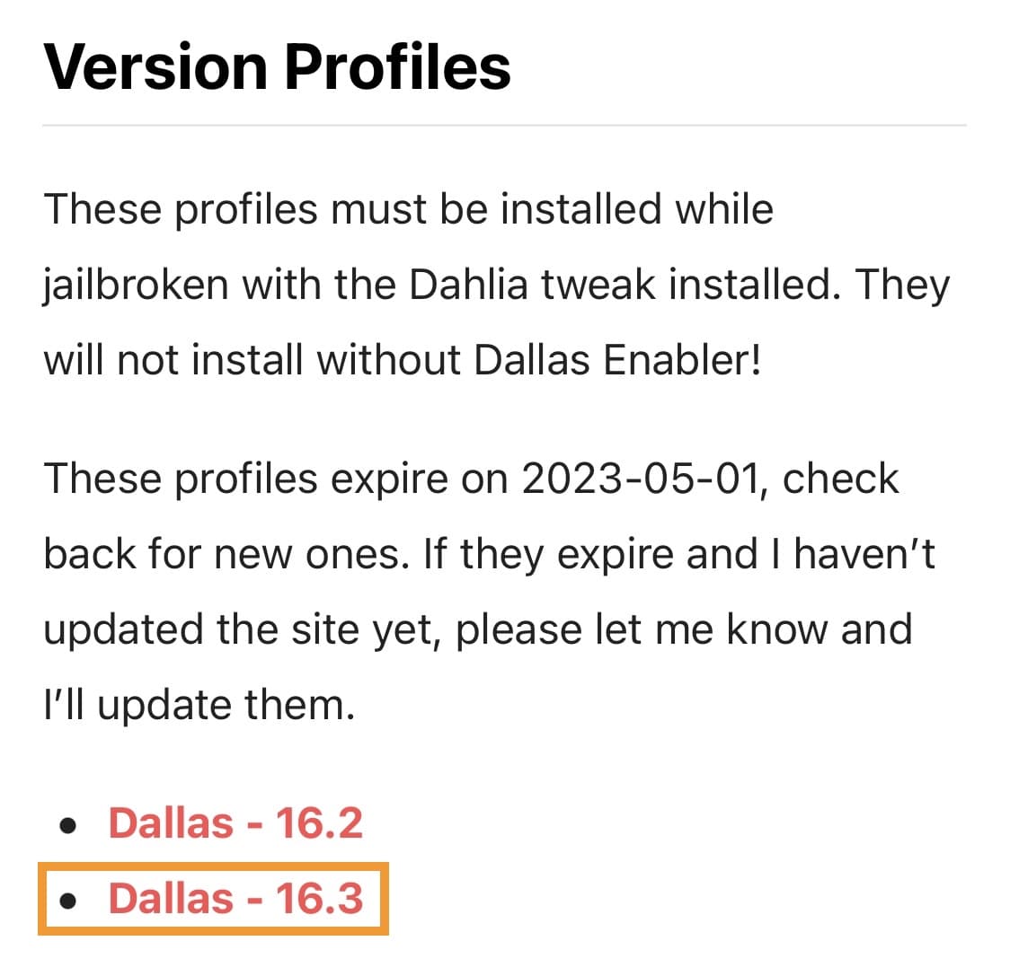 DelayOTA version profiles.