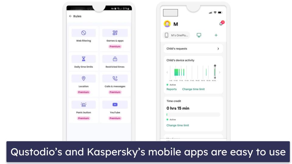 Apps &amp; Ease of Use — Qustodio Has Better Mobile Apps