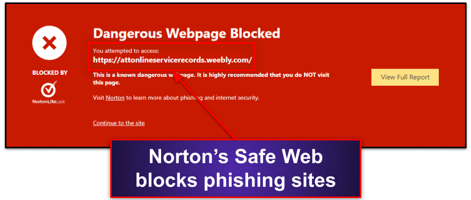 🥇1. Norton 360 — Overall Best Tool for Checking Unsafe Links in 2024