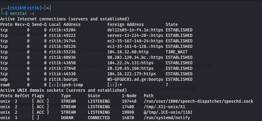 netstat -a