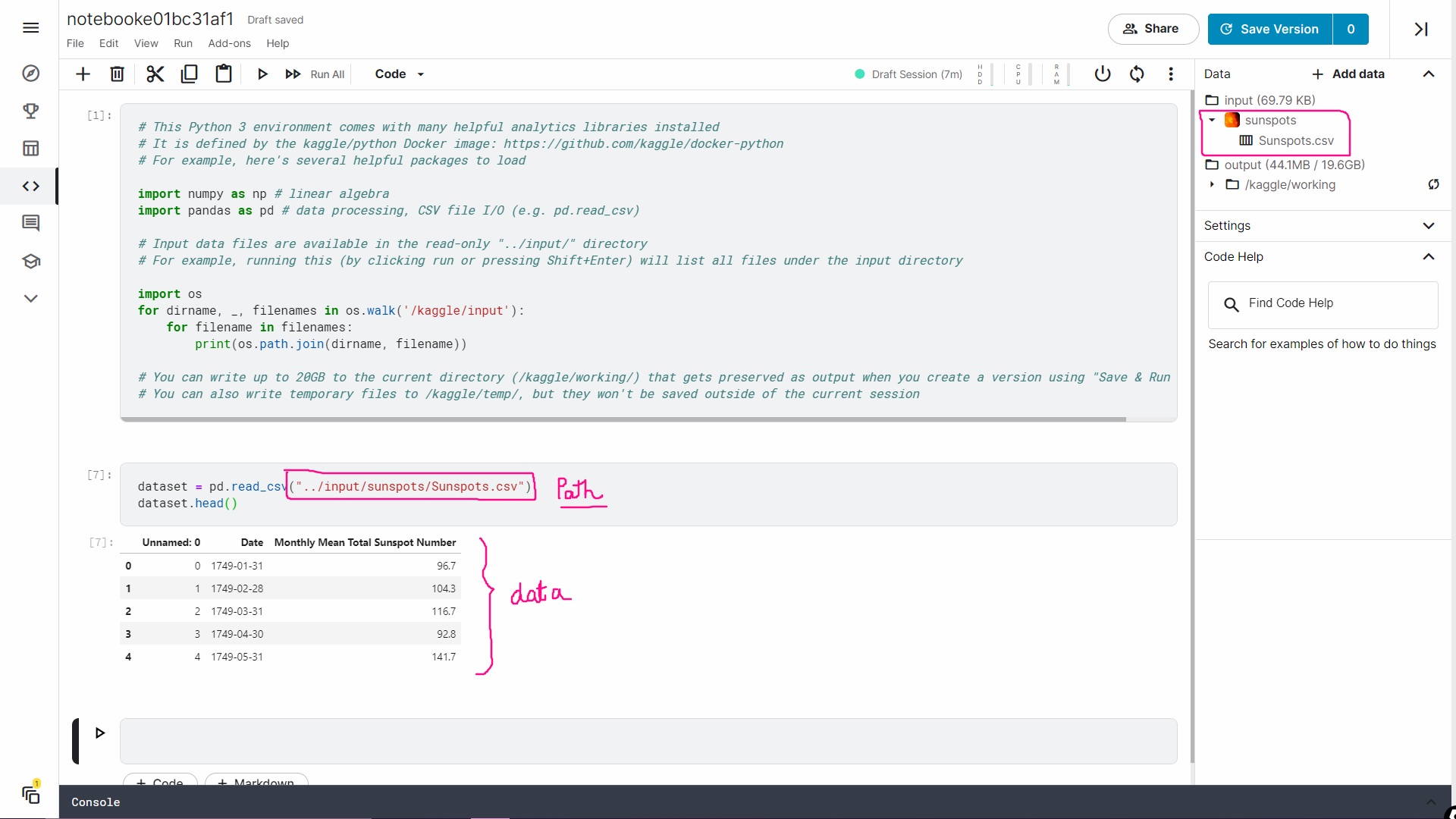 kaggle pandas code