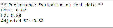 Performance Evaluation On Test Data