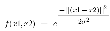 Formula for RBF kernal