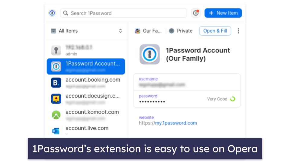 🥇1. 1Password — Best Password Manager for Opera In 2024