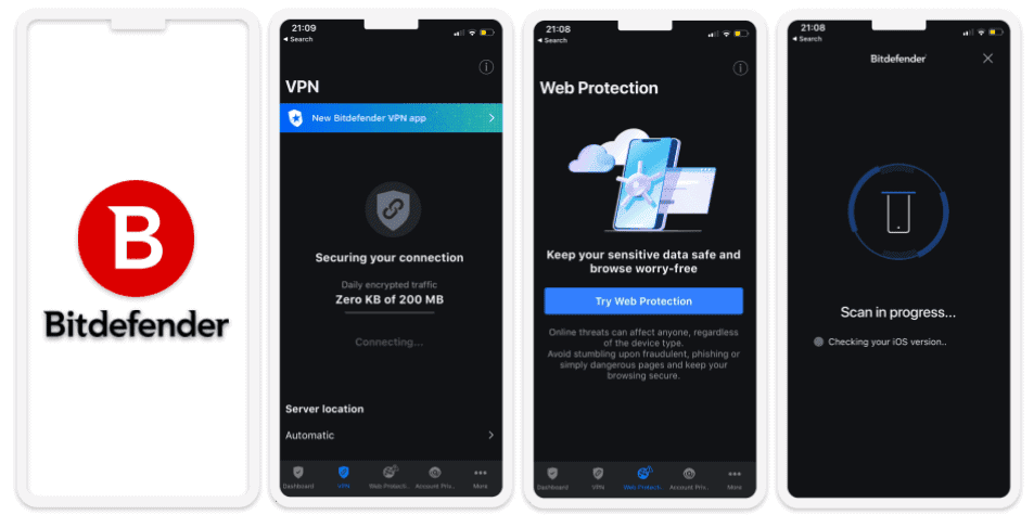 4. Bitdefender Mobile Security — Good Web Protection &amp; Decent Free VPN