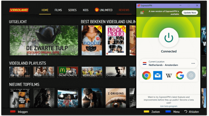 🥇1. ExpressVPN — Best VPN for Watching Videoland in 2024