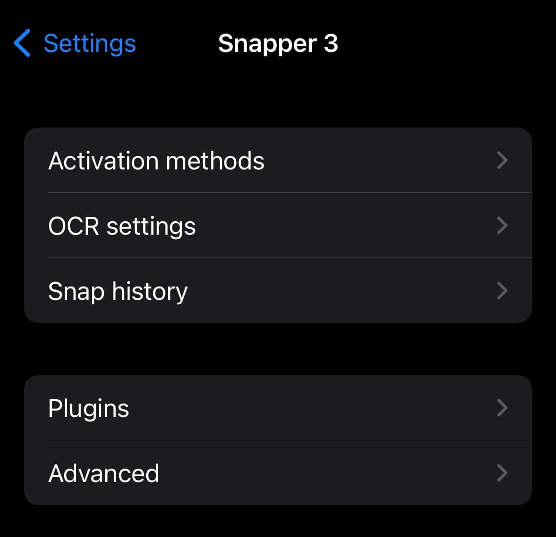 Snapper 3 Prefs.