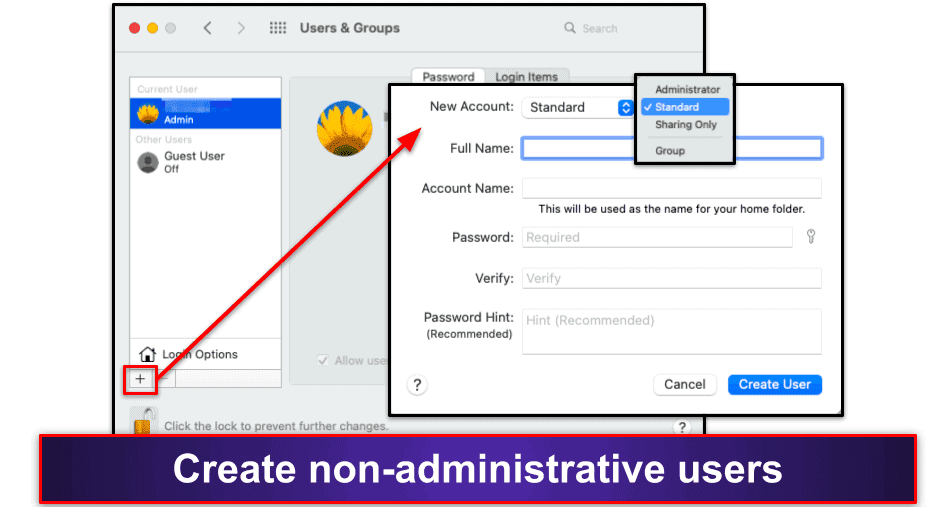 3. Create a Non-Admin Account