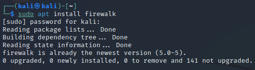 sudo apt install firewalk