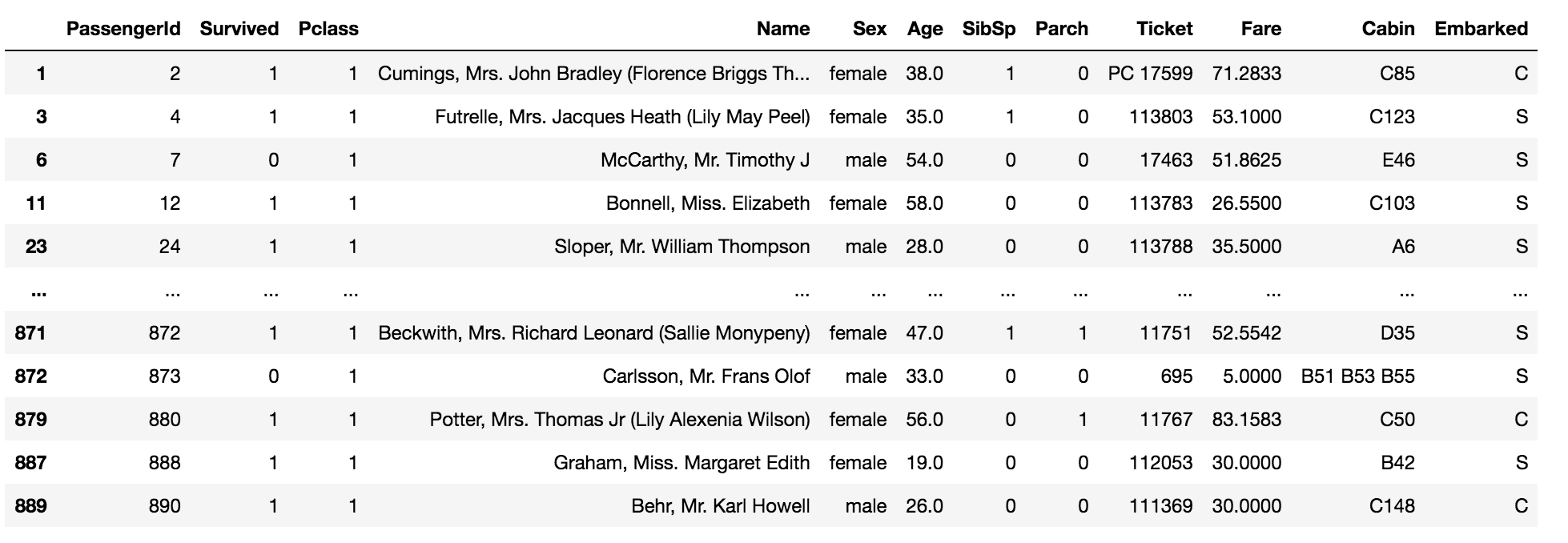 select specific value in column