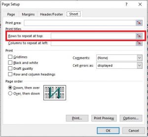 excel print titles trick