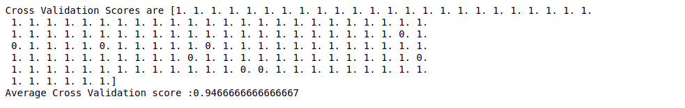  cross-validation score