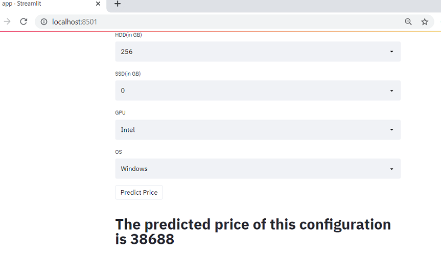 streamlit for deploying prediction model