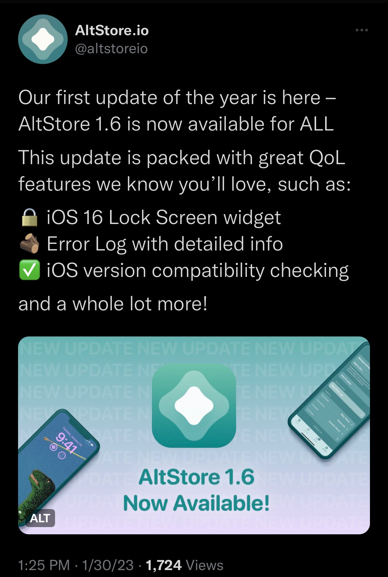 AltStore team announces version 1.6.