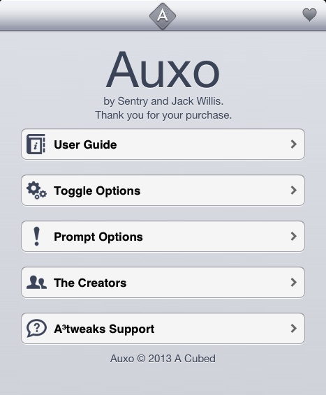 Auxo iPad prefs 01