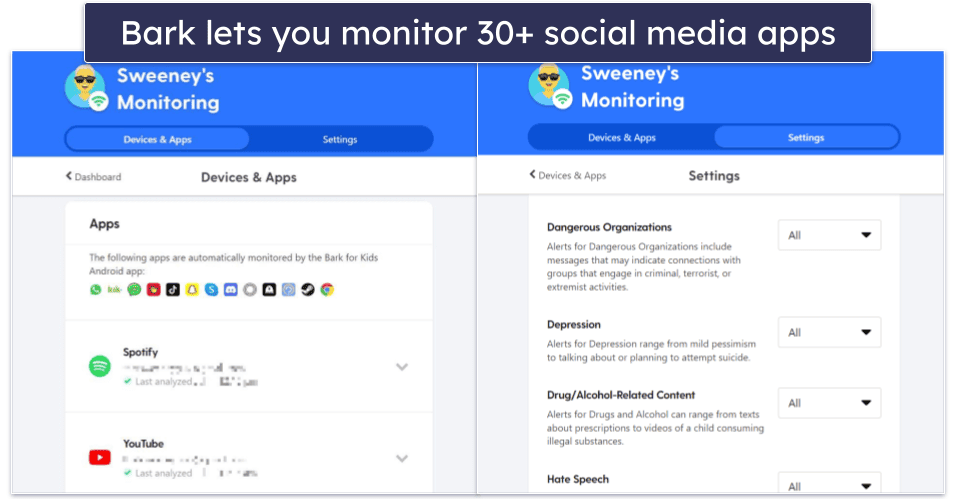 🥉 3. Bark — 7-Day Free Trial (Good for Monitoring Social Media)