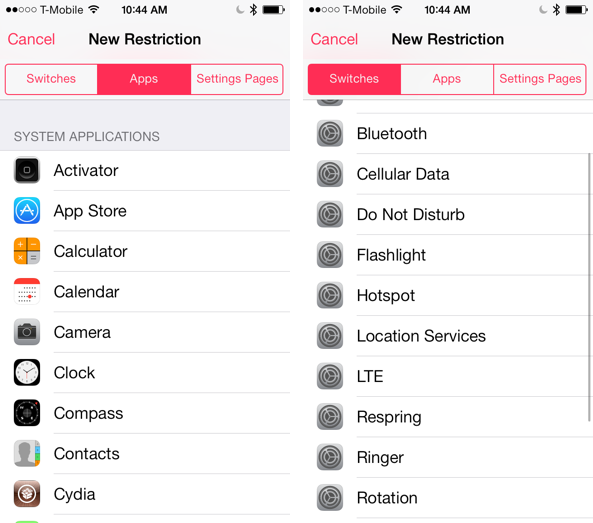 BioLockdown Apps and Switches