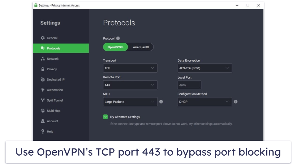 🥈2. Private Internet Access — Best for People Interested in High-End Privacy