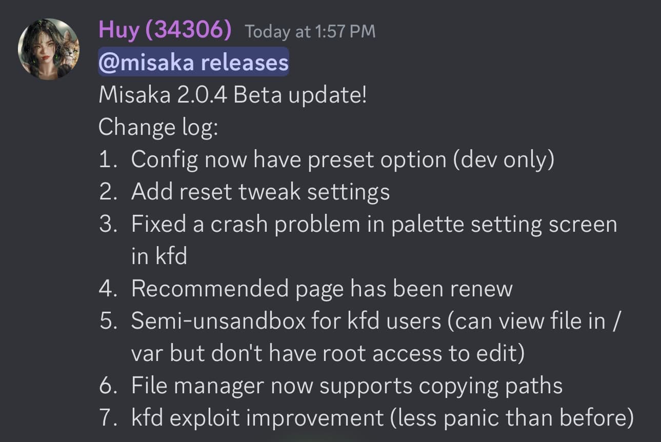 Misaka v2.0.4 beta.