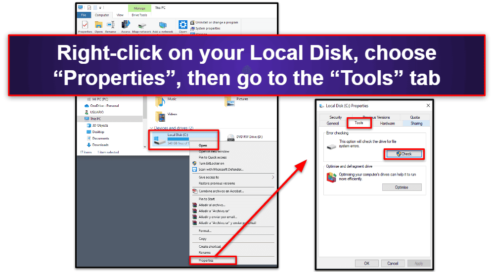 16. Scan Your Hard Drive for Errors