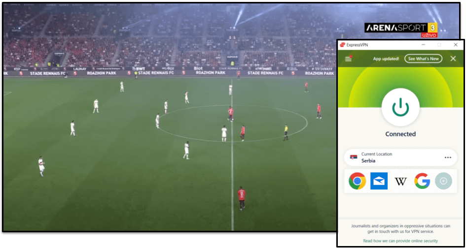 🥇1. ExpressVPN — Best VPN for Watching Ligue 1 Games in 2024