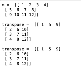 transpose | Anaconda setup and numpy