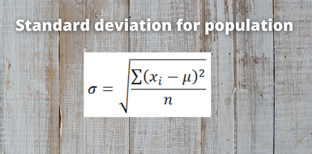 sd for population descriptive statistics