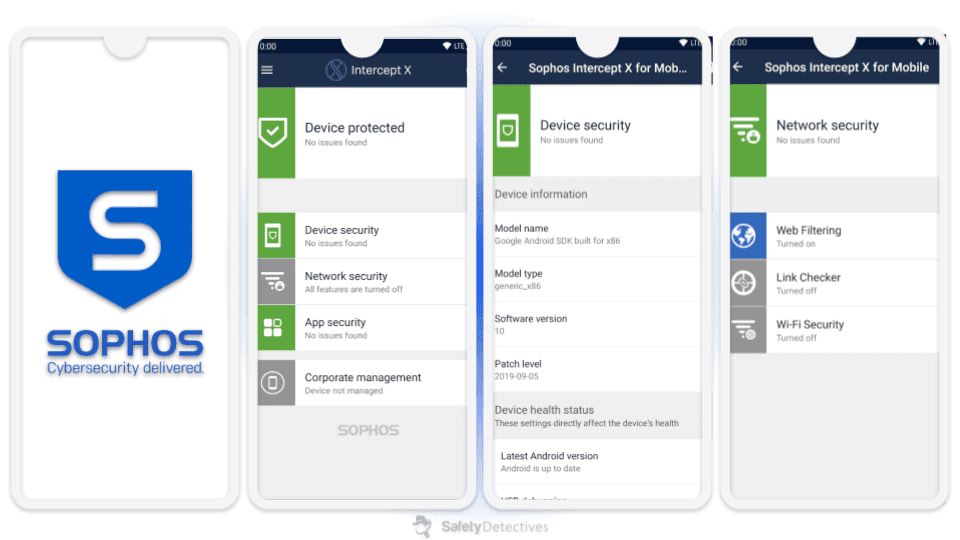 8. Sophos Intercept X for Mobile — Effective Free Antivirus With Customizable Protections