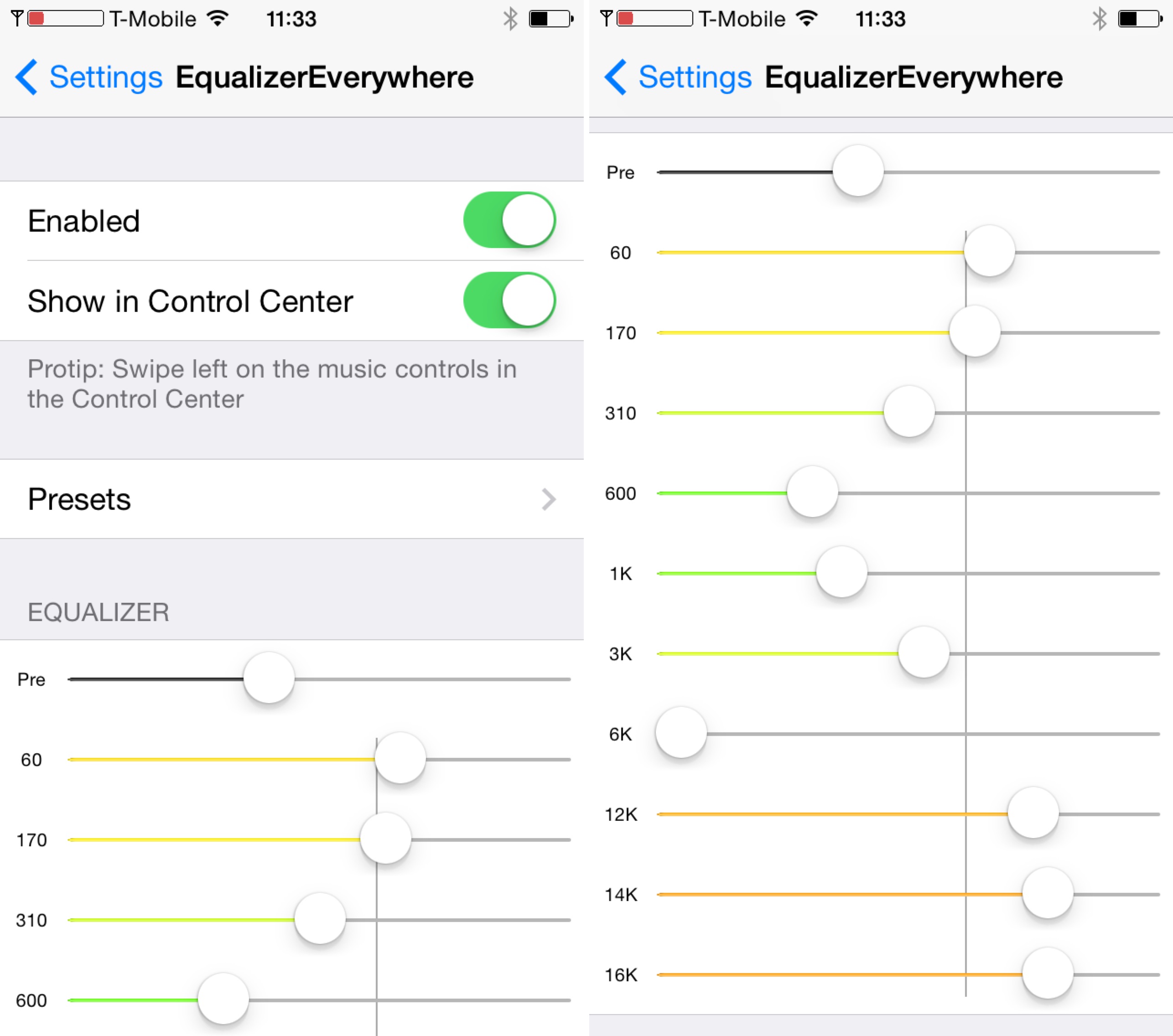 EqualizeEverywhere Preferences