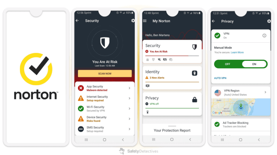 🥇1. Norton — Best Android Antivirus App in 2024