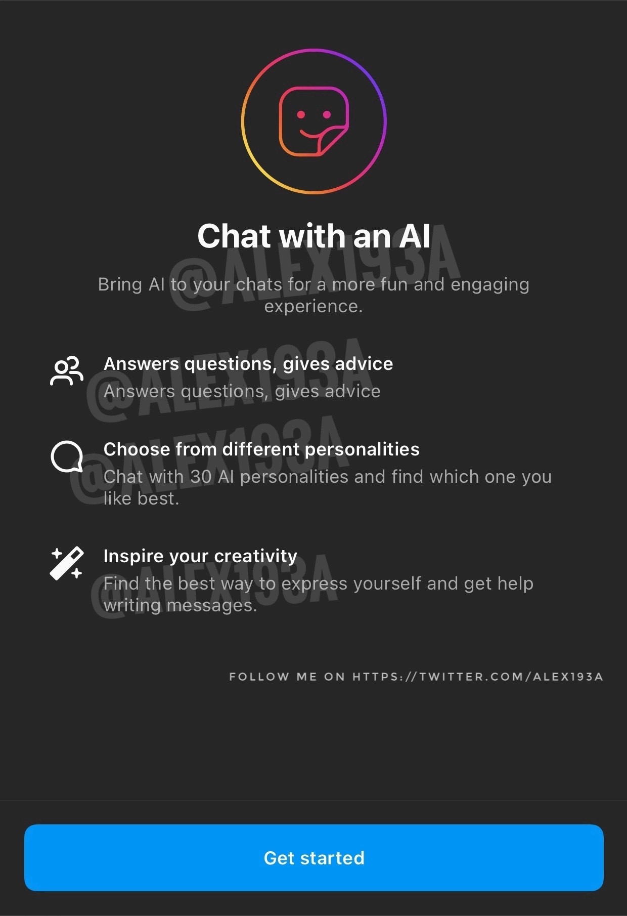 Instagram brings you a new best friend in the form of an AI chatbot with 30 different personalities to choose from, says Paluzzi's tweet!