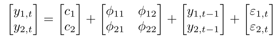 in matrix form | Vector autoregressive 