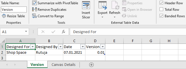 excel design thinking