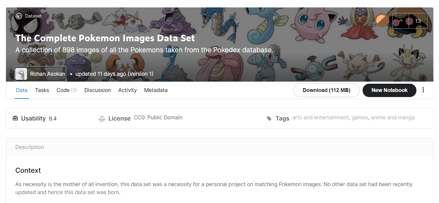 pokemon dataset