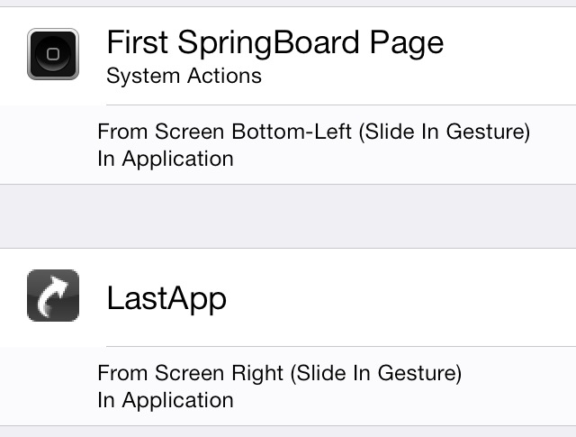 Activator gestures for Zephyr