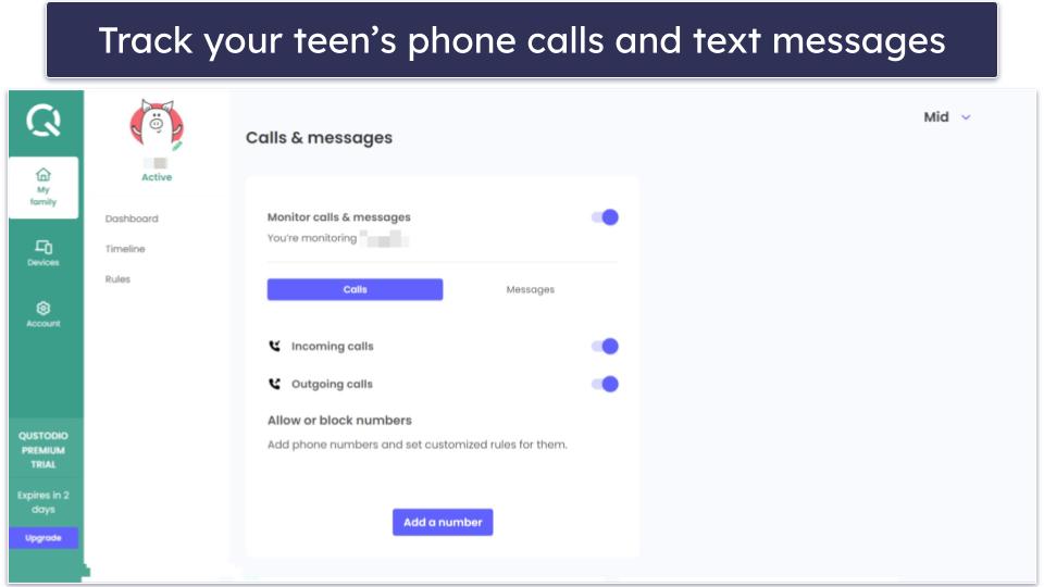 🥇1. Qustodio — Best Overall Parental Control App for Teenagers in 2024